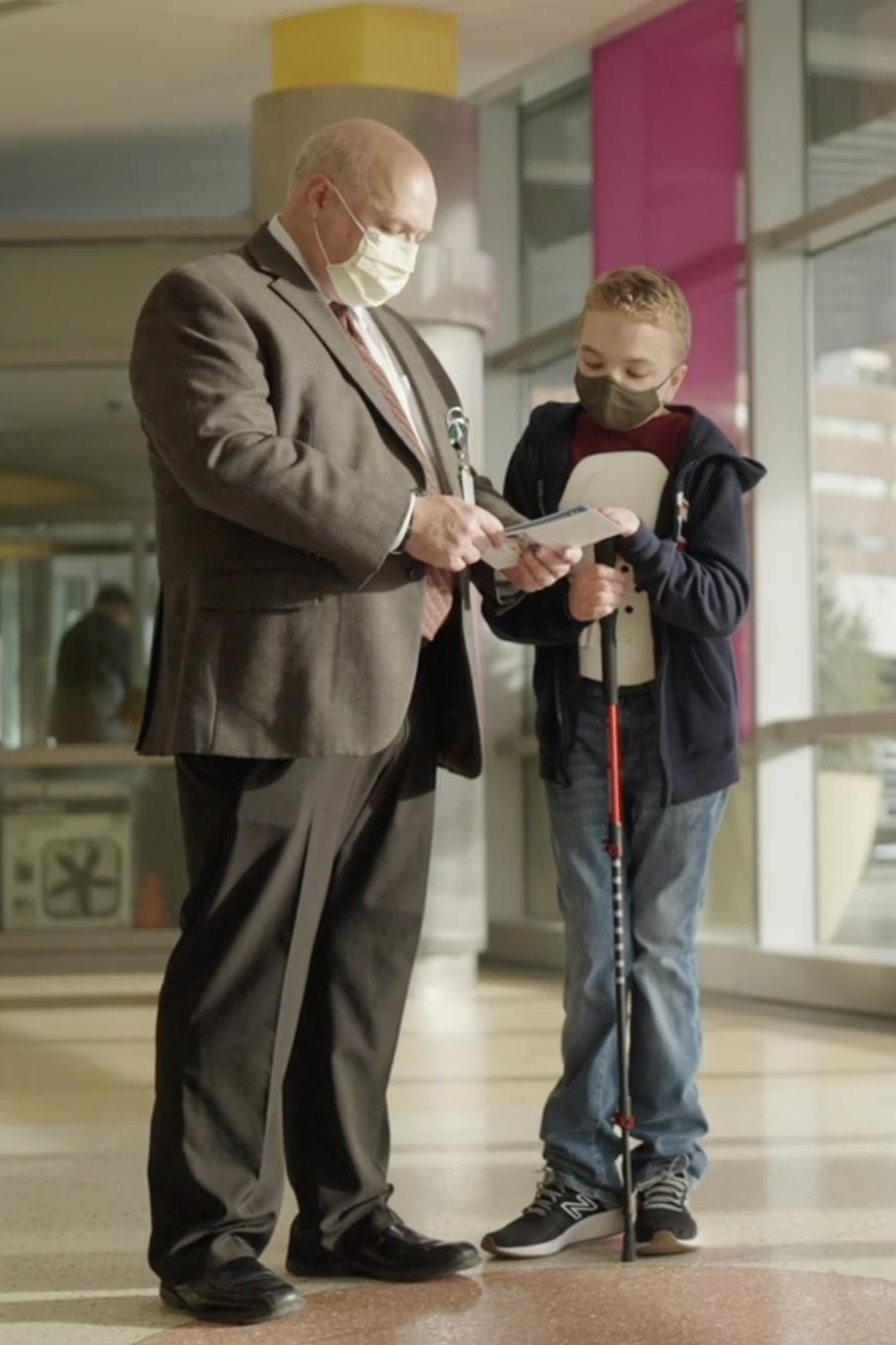 Dr. Paul Orchard with patient Zach